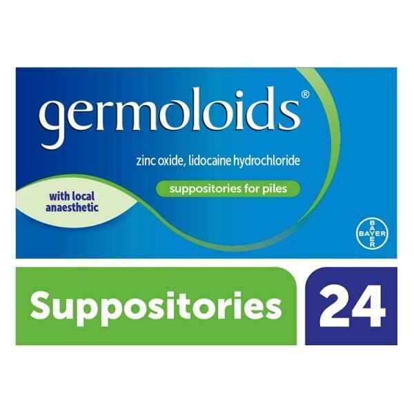 Germoloids Haemorrhoids &amp;amp; Piles 24 Suppositories