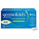 Germoloids Haemorrhoids &amp;amp; Piles 24 Suppositories