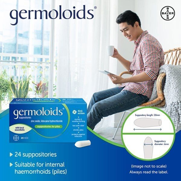 Germoloids Haemorrhoids &amp;amp; Piles 24 Suppositories