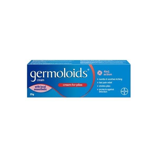 Germoloids Triple Action Haemorrhoids &amp;amp; Piles Cream 25g