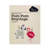 Get Creative Pom Pom Animal Keyrings