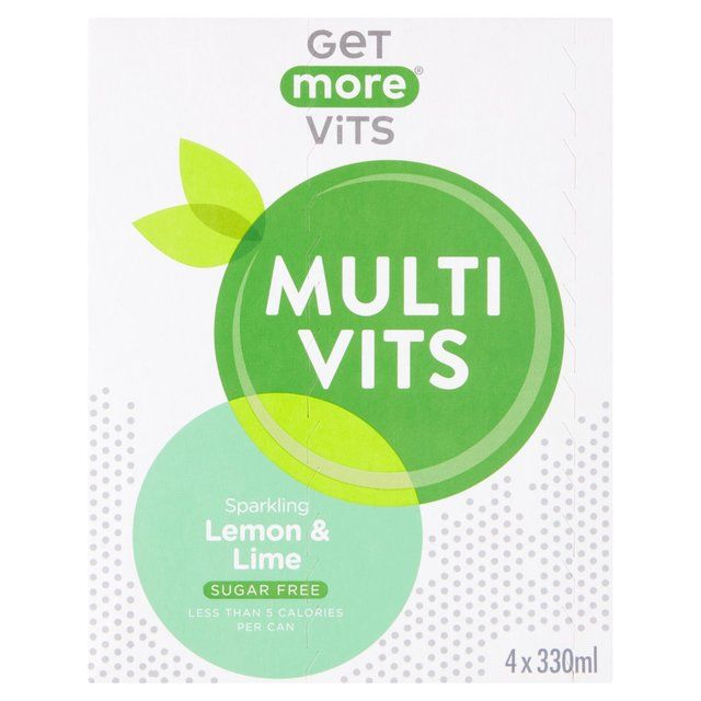 Get More Multivitamins Sparkling Lemon &amp;amp; Lime   4 x 330ml