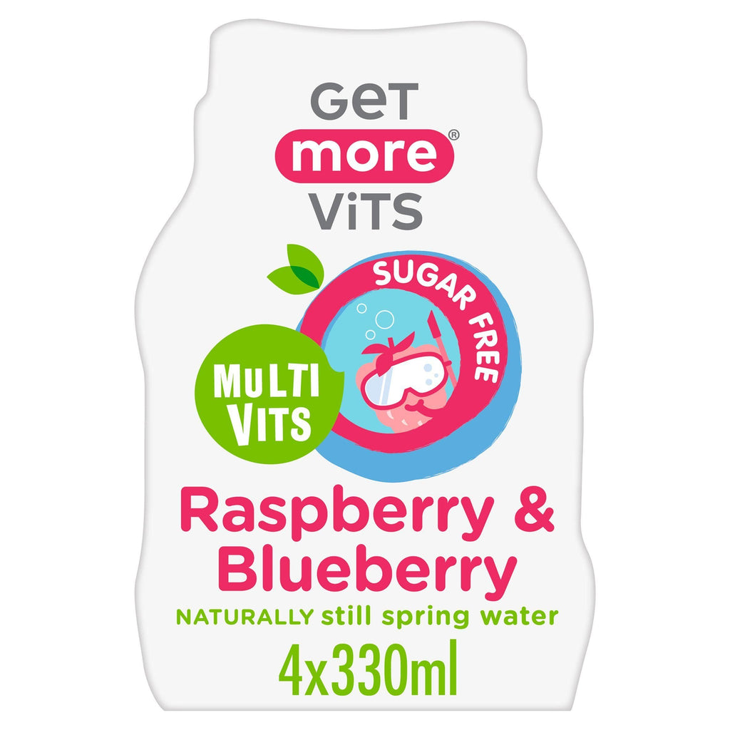 Get More Vits Multi Vits Raspberry & Blueberry Naturally Flavoured Still Spring Water 4 x 330ml