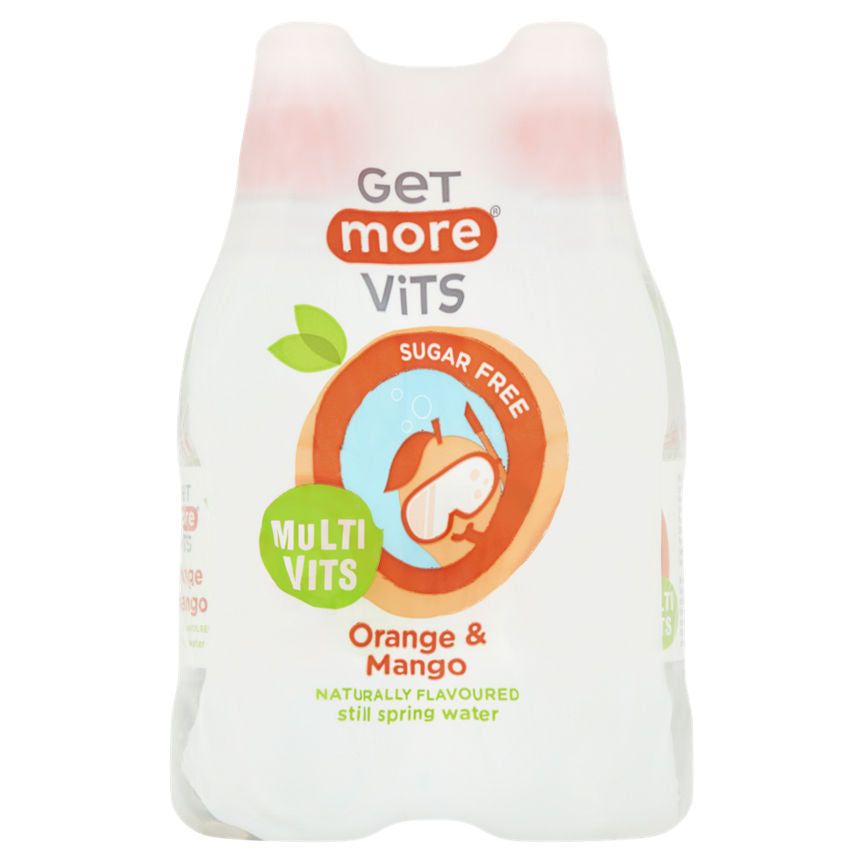 Get More Vits Orange &amp;amp; Mango Sugar Free Multivits Still Spring Water Bottles