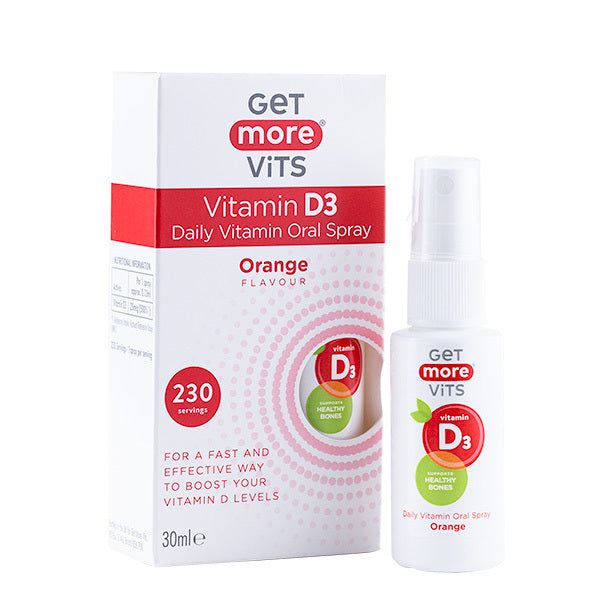 Get More Vits Vitamin D3 Oral Spray Orange Flavour