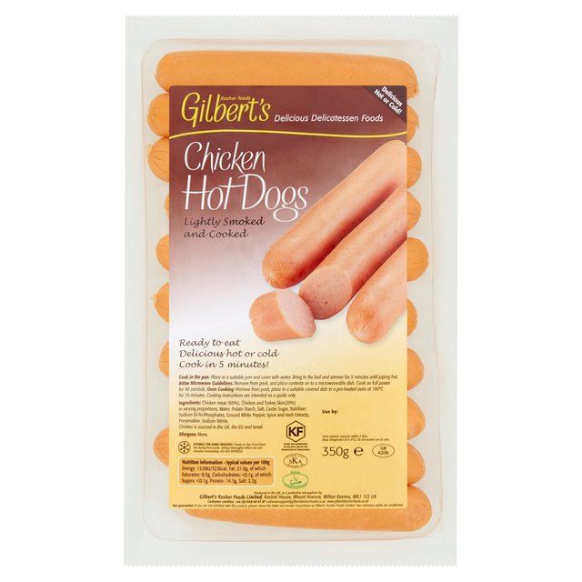 Gilberts Chicken Hot Dog   350g