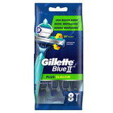 Gillette Blue II Plus Slalom Disposable Razors   8 per pack