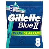 Gillette Blue II Plus Slalom Disposable Razors   8 per pack