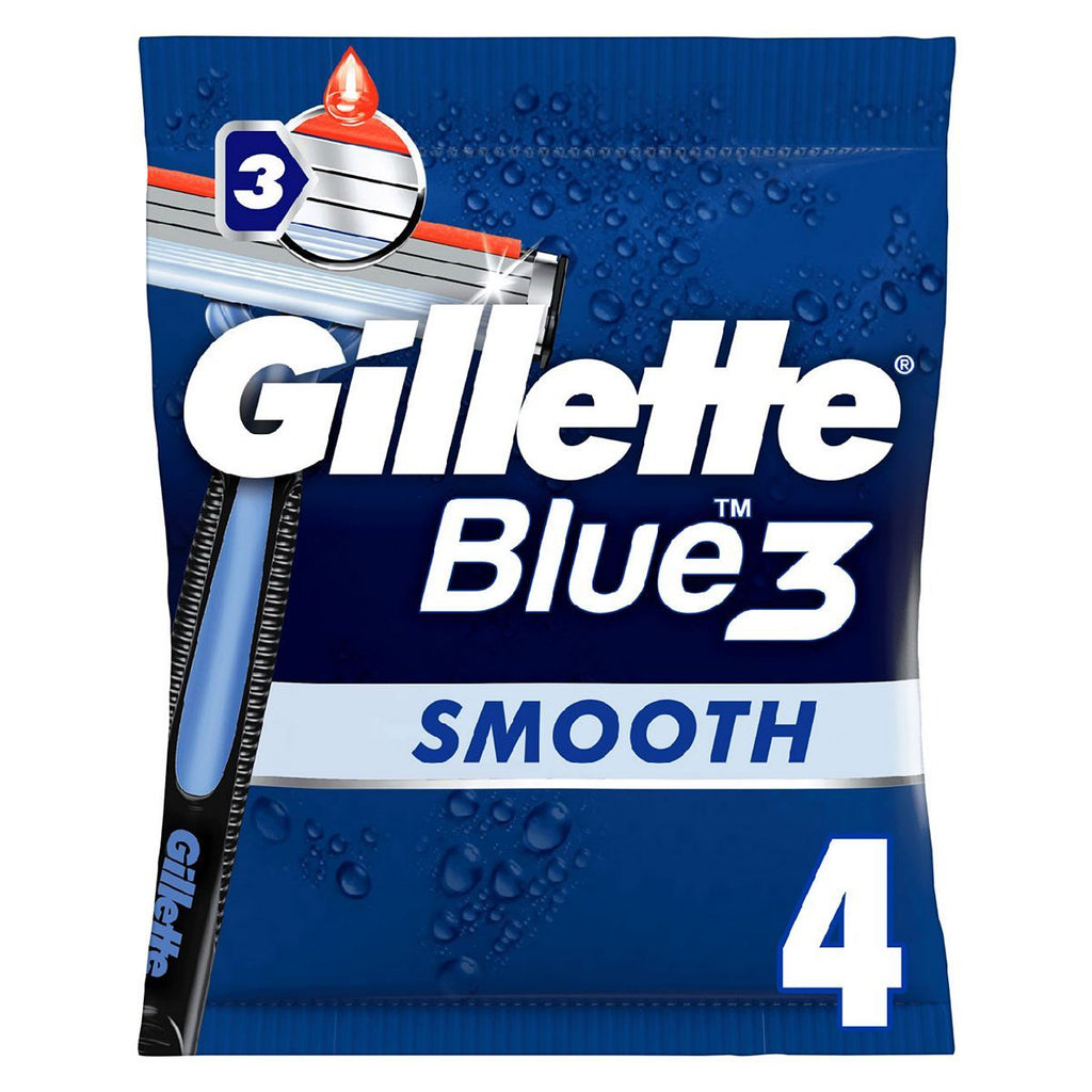 Gillette Blue3 Men's Disposable Razors x4