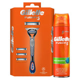 Gillette Fusion5 Starter Kit &amp;amp; Moisturising Shave Gel Bundle