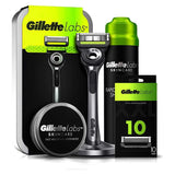 Gillette Labs Ultimate Razor with Exfoliating Bar Bundle, Travel Case &amp;amp; Moisturiser