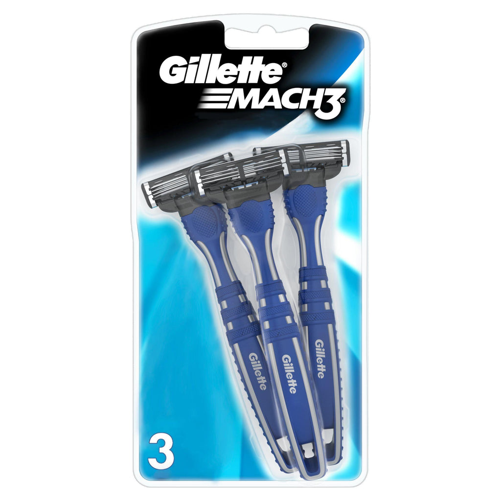 Gillette Mach 3 Disposable Razors x3