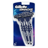 Gillette Mach 3 Disposable Razors x5