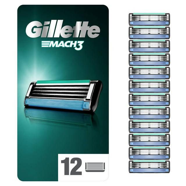 Gillette Mach 3 Men's Razor Blades x12