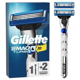 Gillette Mach3 Turbo Men's Razor - 2 Blades