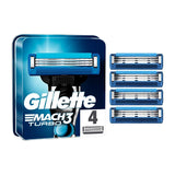 Gillette Mach3 Turbo Men&amp;rsquo;s Razor Blade Refills, 4 Pack