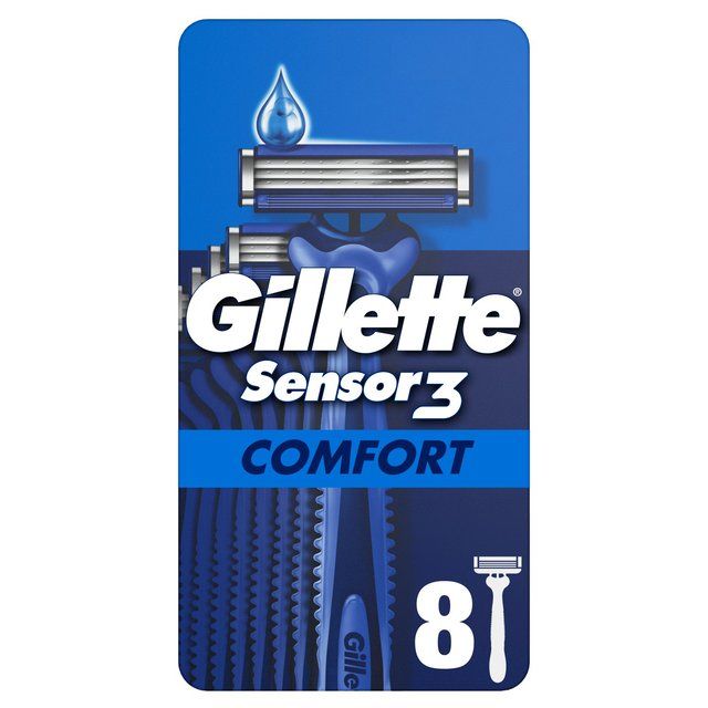 Gillette Sensor 3 Comfort Disposable Razors   8 per pack