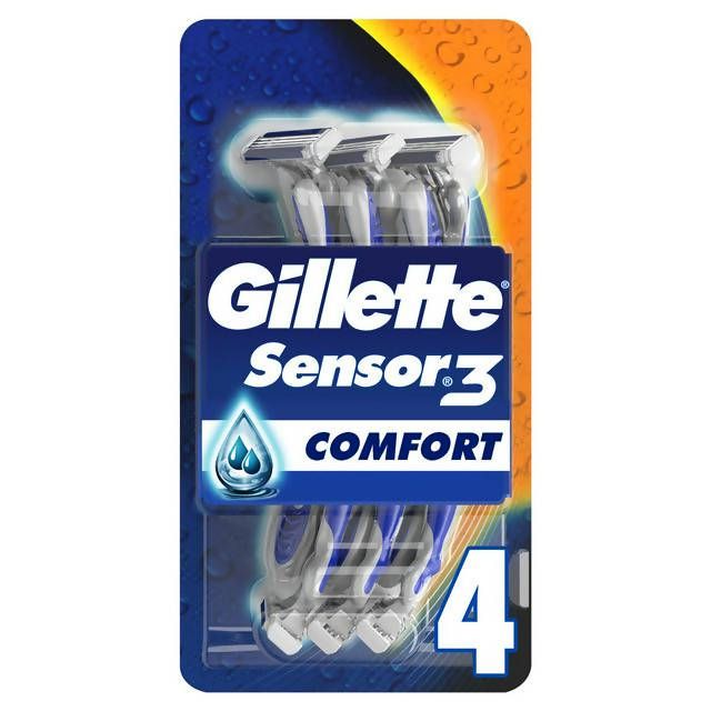 Gillette Sensor 3 Disposable Razors x4