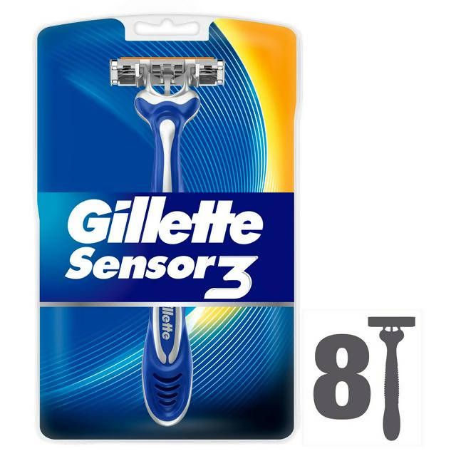 Gillette Sensor 3 Disposable Razors x8