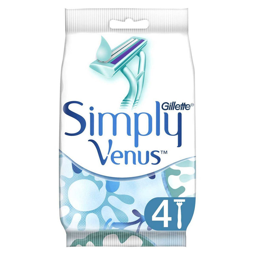 Gillette Simply Venus 2 Women's Disposable Razors, 4 Pack