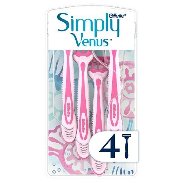 Gillette Simply Venus 3 Blade Disposable Razor x4