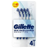 Gillette Skinguard Sensitive Disposable Razors, 4 Pack