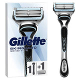 Gillette SkinGuard Sensitive Men&amp;rsquo;s Razor, 1 Handle, 1 Blade Refills