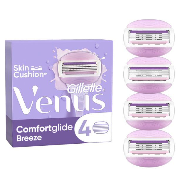 Gillette Venus Comfortglide Razor Blades Breeze   4 per pack