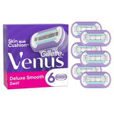 Gillette Venus Deluxe Smooth Swirl Contour Razor Blades   6 per pack