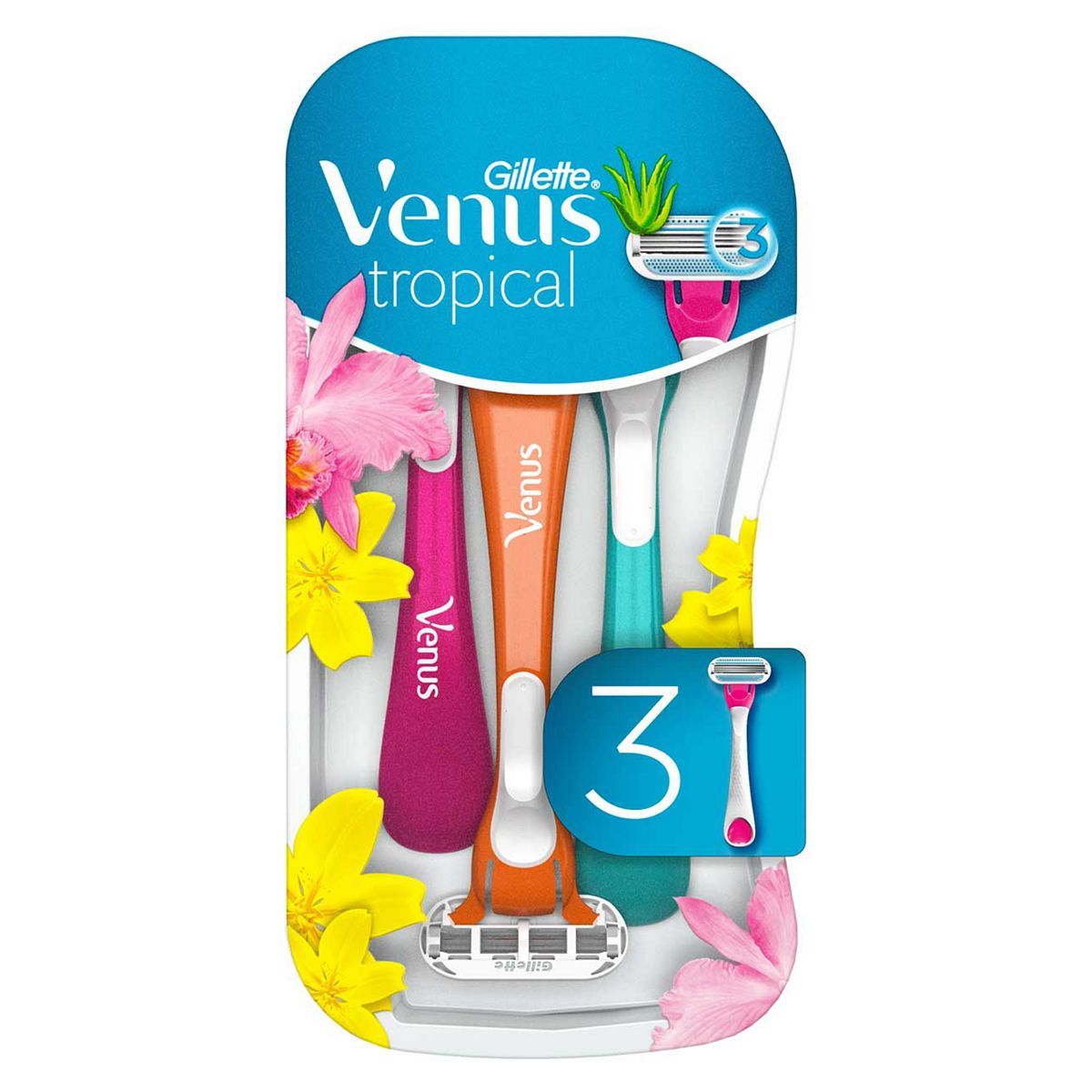 Gillette Venus Tropical Disposable Razors, Pack Of 3