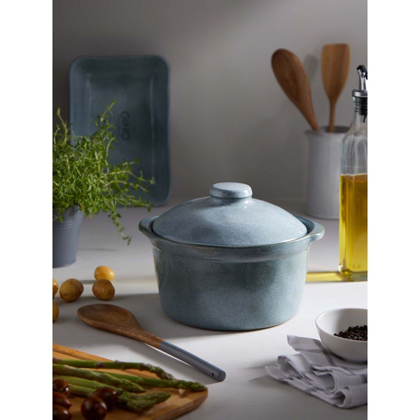 Gino D'Acampo Grey Round Casserole Dish 2L