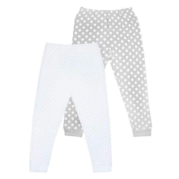 Girls Cotton Dotted Pyjama Bottoms (Pack of 2) (7-8 Years)