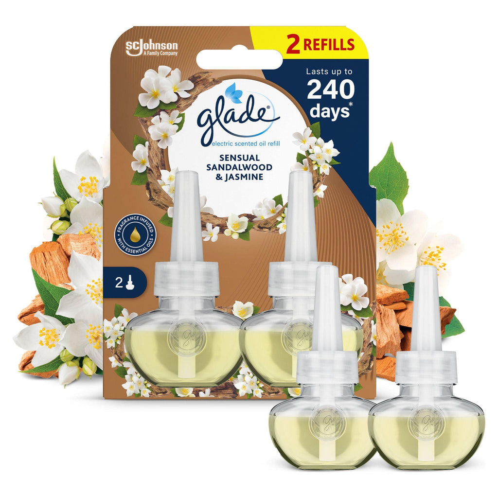 Glade Electric Scented Plug In Twin Refill Sandalwood & Jasmine 2x20ml