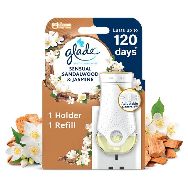 Glade Plug In Holder & Refill Electric Scented Oil Bali Sandalwood   20ml