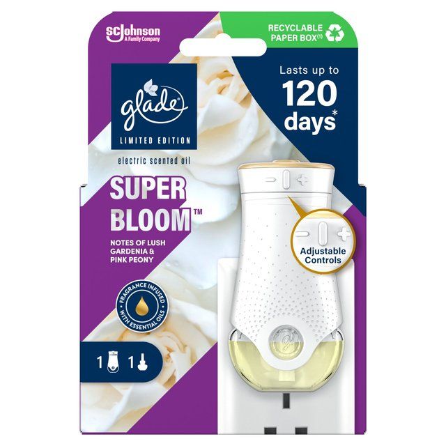 Glade Plug In Holder & Refill Electric Scented Oil Superbloom   20ml