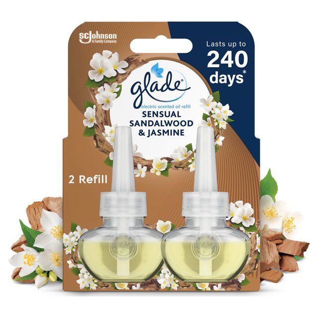 Glade Plug In Twin Refill Electric Scented Oil Bali Sandalwood   2 x 20ml