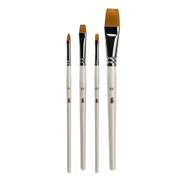 Glisten Cosmetics - Flat Brush Set - Brush