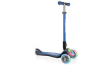 Globber Elite Lights Foldable 3 Wheel Scooter - Blue