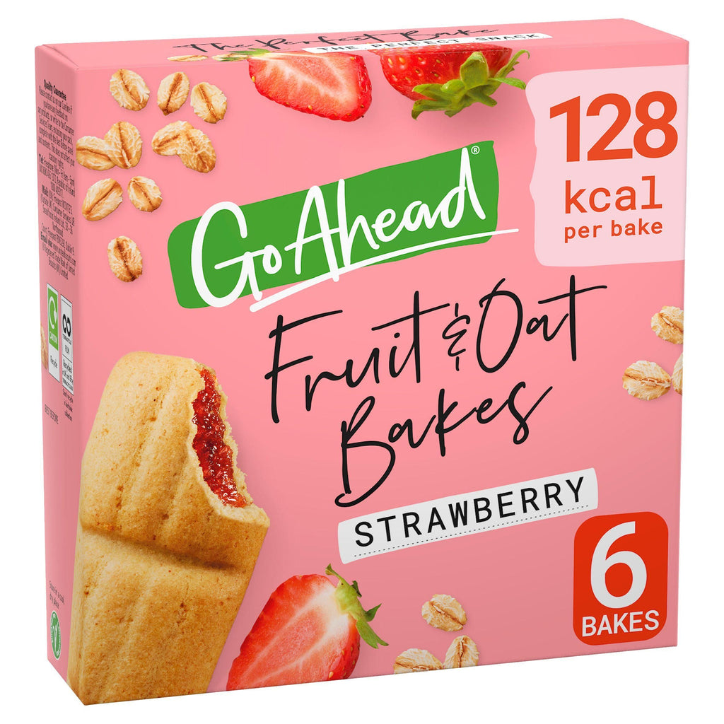 Go Ahead Fruit & Oat Bakes Strawberry Biscuit Bars 6x35g