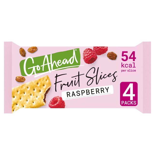 Go Ahead Raspberry Crispy Fruit Slices Snack Bars Multipack   4 x 43.6g