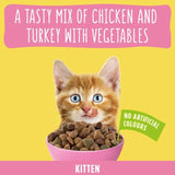 Go-Cat Crunchy &amp;amp; Tender Kitten Chicken Dry Cat Food   800g