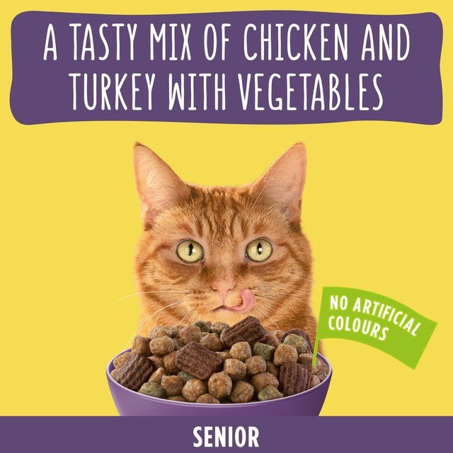 Go-Cat Crunchy &amp;amp; Tender Senior Chicken Dry Cat Food   800g