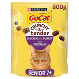 Go-Cat Crunchy &amp;amp; Tender Senior Chicken Dry Cat Food   800g