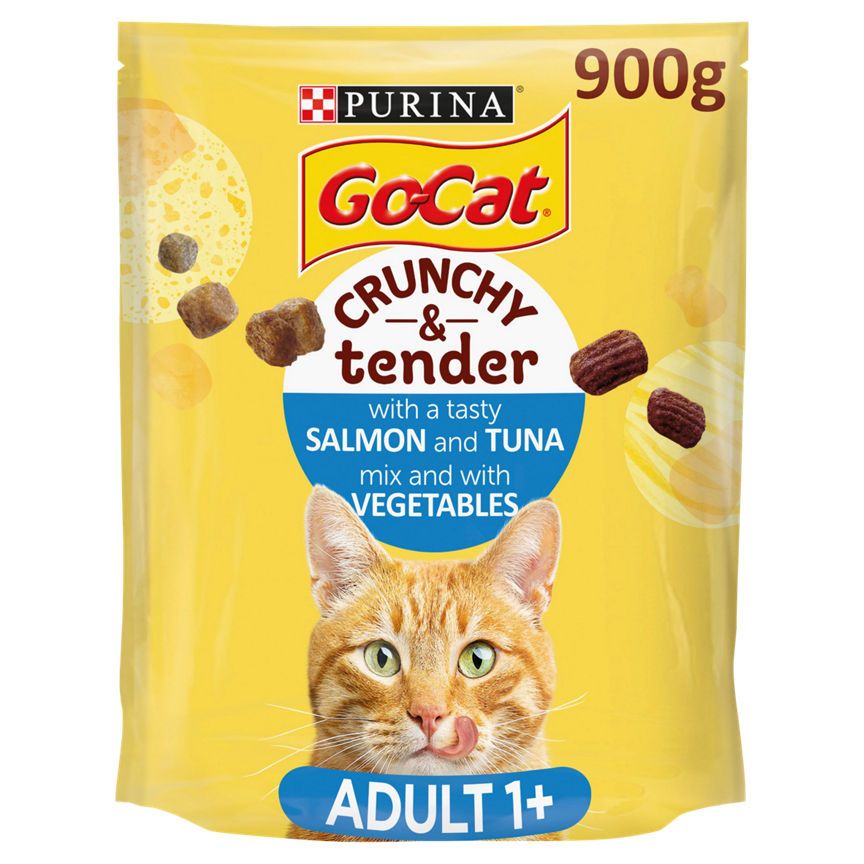 Go Cat Crunchy &amp;amp; Tender with Tuna and Salmon mix with Vegetables Dry Cat Food