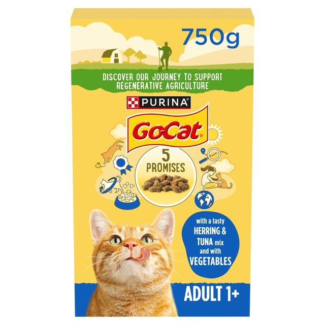 Go-Cat Herring and Tuna Dry Cat Food   750g