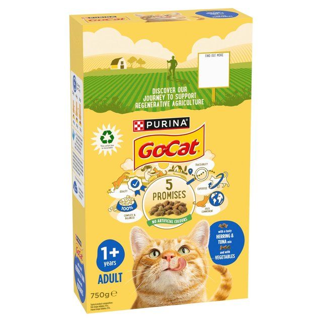 Go-Cat Herring and Tuna Dry Cat Food   750g