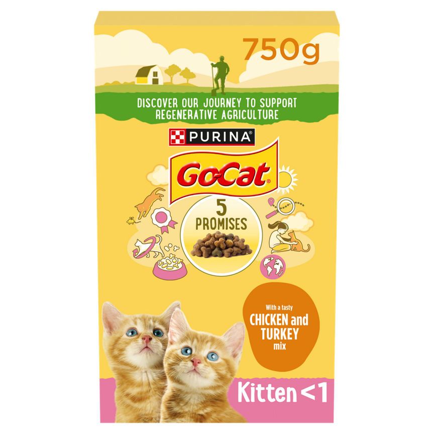 Go Cat Junior with a Tasty Chicken and Turkey Mix with Milk and with Vegetables &amp;lt;1 Year