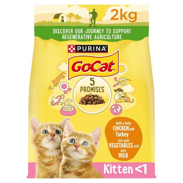 Go-Cat Kitten Chicken Turkey and Milk Dry Cat Food    2kg