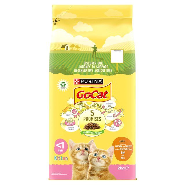 Go-Cat Kitten Chicken Turkey and Milk Dry Cat Food    2kg