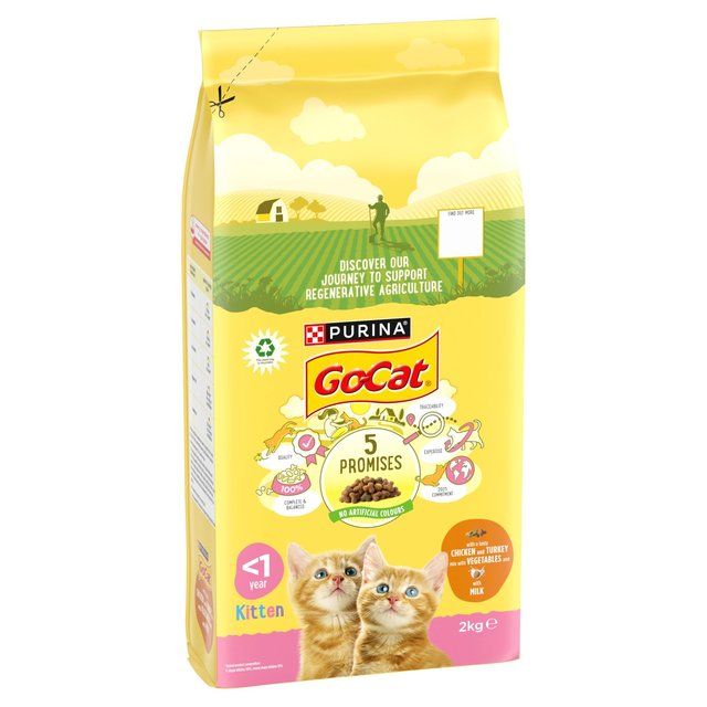 Go-Cat Kitten Chicken Turkey and Milk Dry Cat Food    2kg